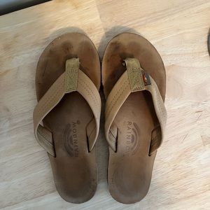 Rainbow sandals luxury leather single layer arch support with 1” strap ladies M